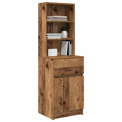 Comodino Legno Antico 39x35x125 cm in Legno Multistrato