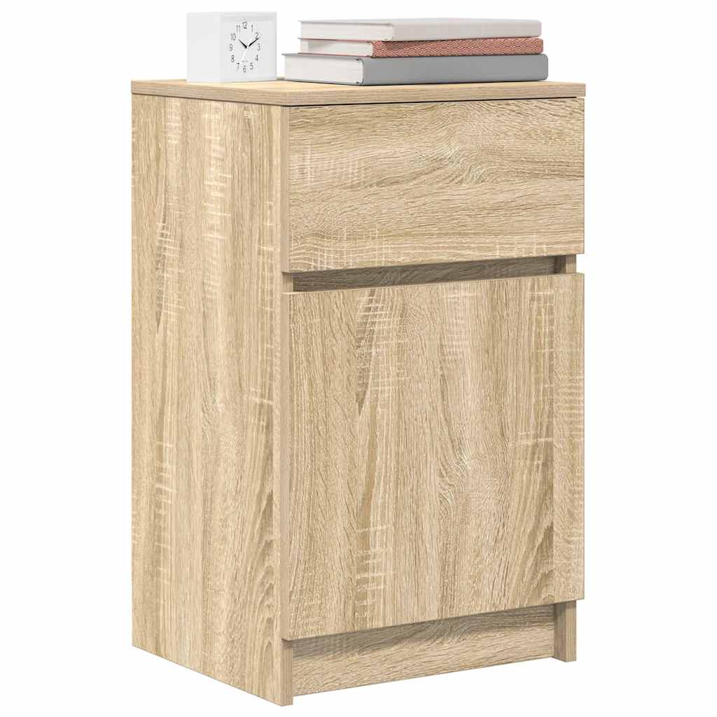 Comodino Rovere Sonoma 39x35x65 cm in Legno Multistrato