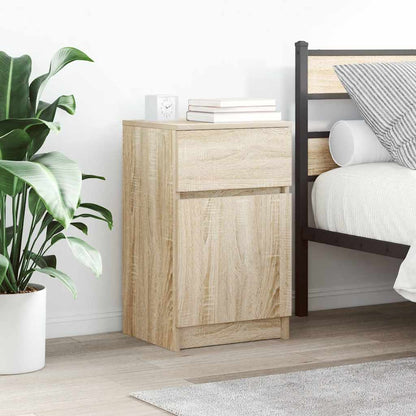 Comodini 2 pz Rovere Sonoma 39x35x65 cm in Legno Multistrato