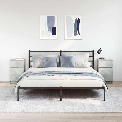 Comodini 2 pz Grigio Cemento 39x35x65 cm in Legno Multistrato