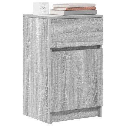 Comodini 2 pz Grigio Sonoma 39x35x65 cm in Legno Multistrato