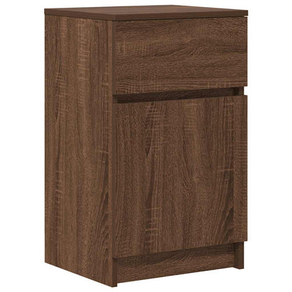 Comodino Rovere Marrone 39x35x65 cm in Legno Multistrato