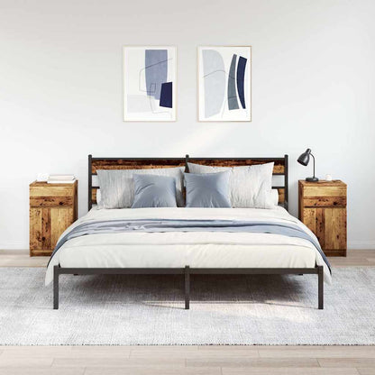Comodini 2 pz Legno Antico 39x35x65 cm in Legno Multistrato