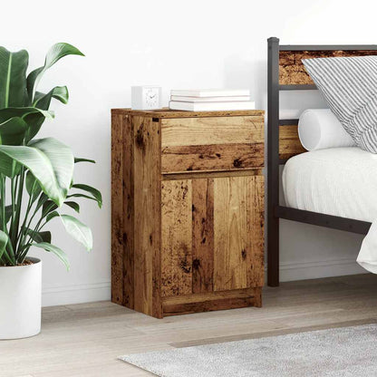 Comodini 2 pz Legno Antico 39x35x65 cm in Legno Multistrato