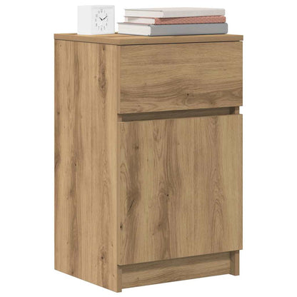 Comodino Rovere Artigianale 39x35x65 cm in Legno Multistrato