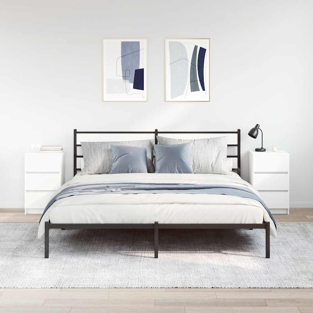 Comodini con 3 Cassetti 2 pz Bianco 39x35x65 cm