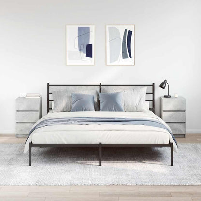 Comodini con 3 Cassetti 2 pz Grigio Cemento 39x35x65 cm