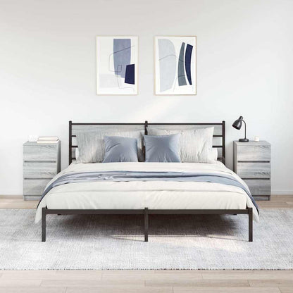 Comodini con 3 Cassetti 2 pz Grigio Sonoma 39x35x65 cm