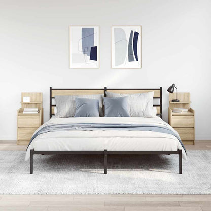 Comodini con 2 Cassetti 2 pz Rovere Sonoma 38x34x80 cm
