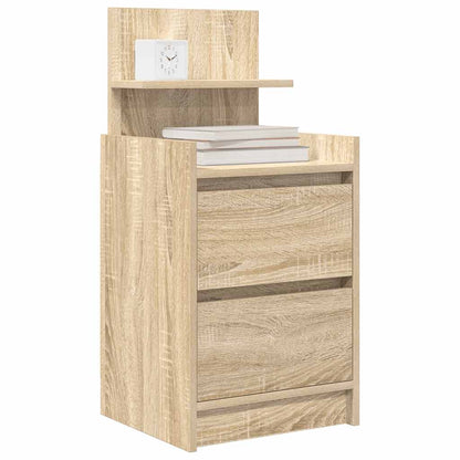 Comodini con 2 Cassetti 2 pz Rovere Sonoma 38x34x80 cm