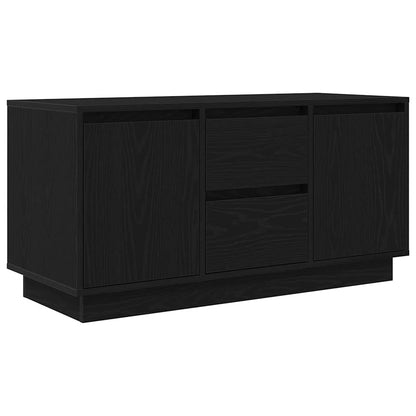 Mobile Porta TV con Luci LED Rovere Nero 100x41x50 cm
