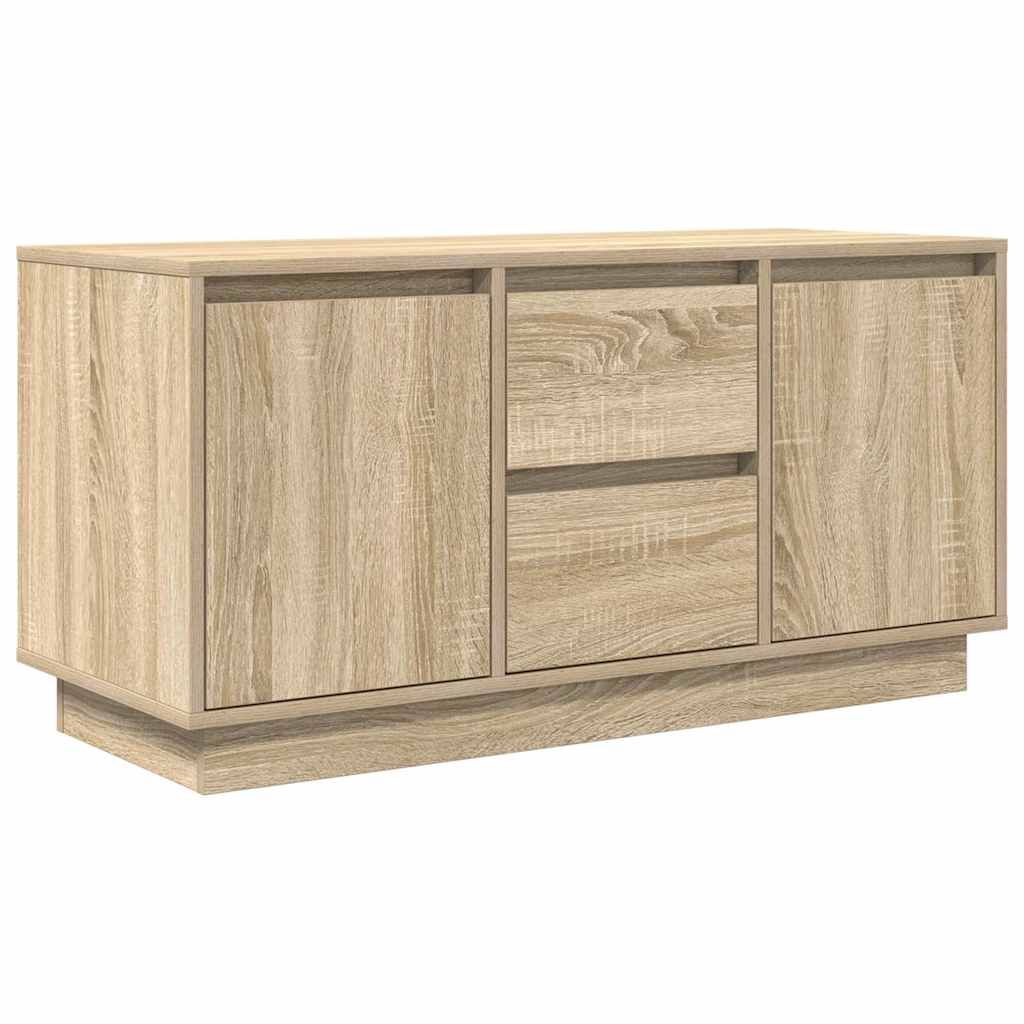 Mobile Porta TV con Luci LED Rovere Sonoma 100x41x50 cm