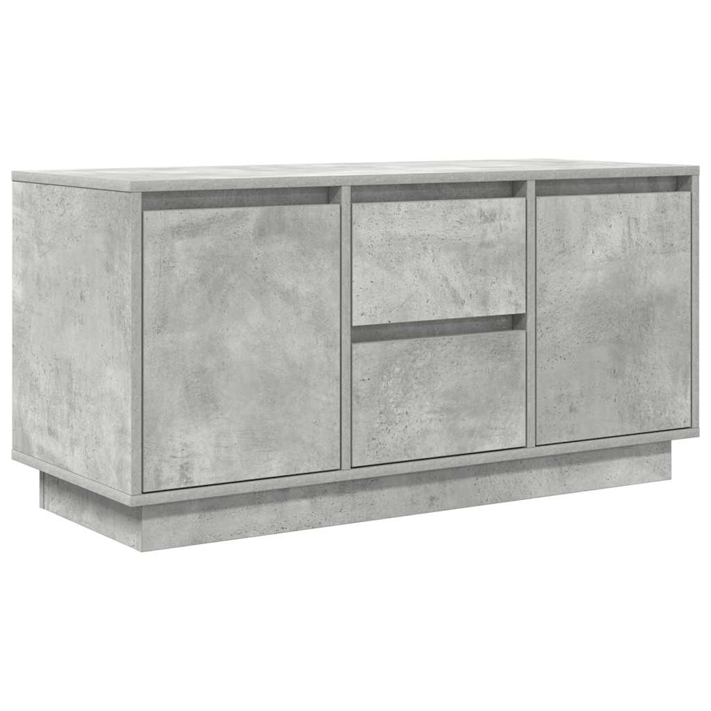 Mobile Porta TV con Luci LED Grigio Cemento 100x41x50 cm