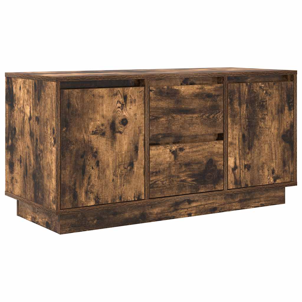 Mobile Porta TV con Luci LED Rovere Fumo 100x41x50 cm
