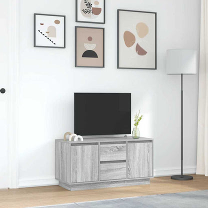 Mobile Porta TV con Luci LED Grigio Sonoma 100x41x50 cm