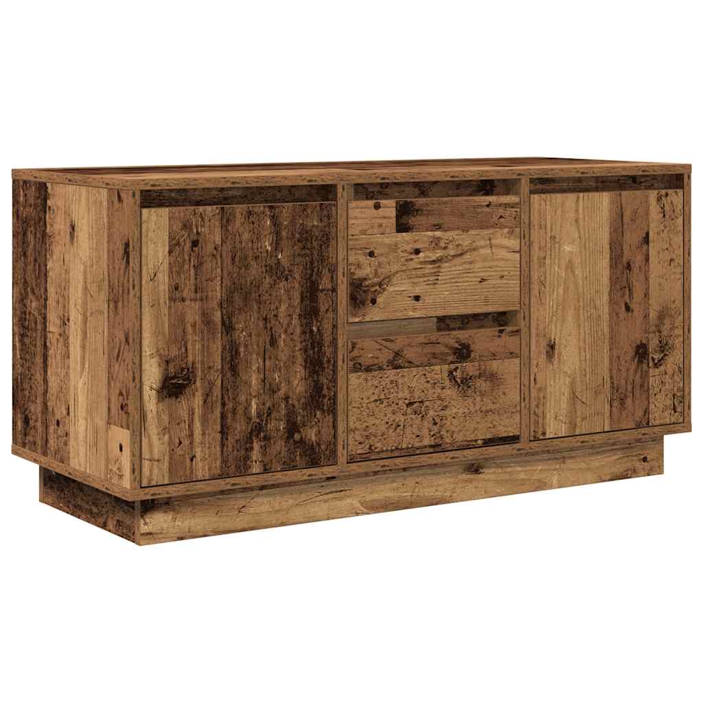 Mobile Porta TV con Luci LED Legno Antico 100x41x50 cm