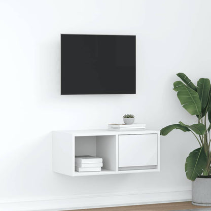 Mobile Porta TV Bianco 60x31x25,5 cm in Legno Multistrato