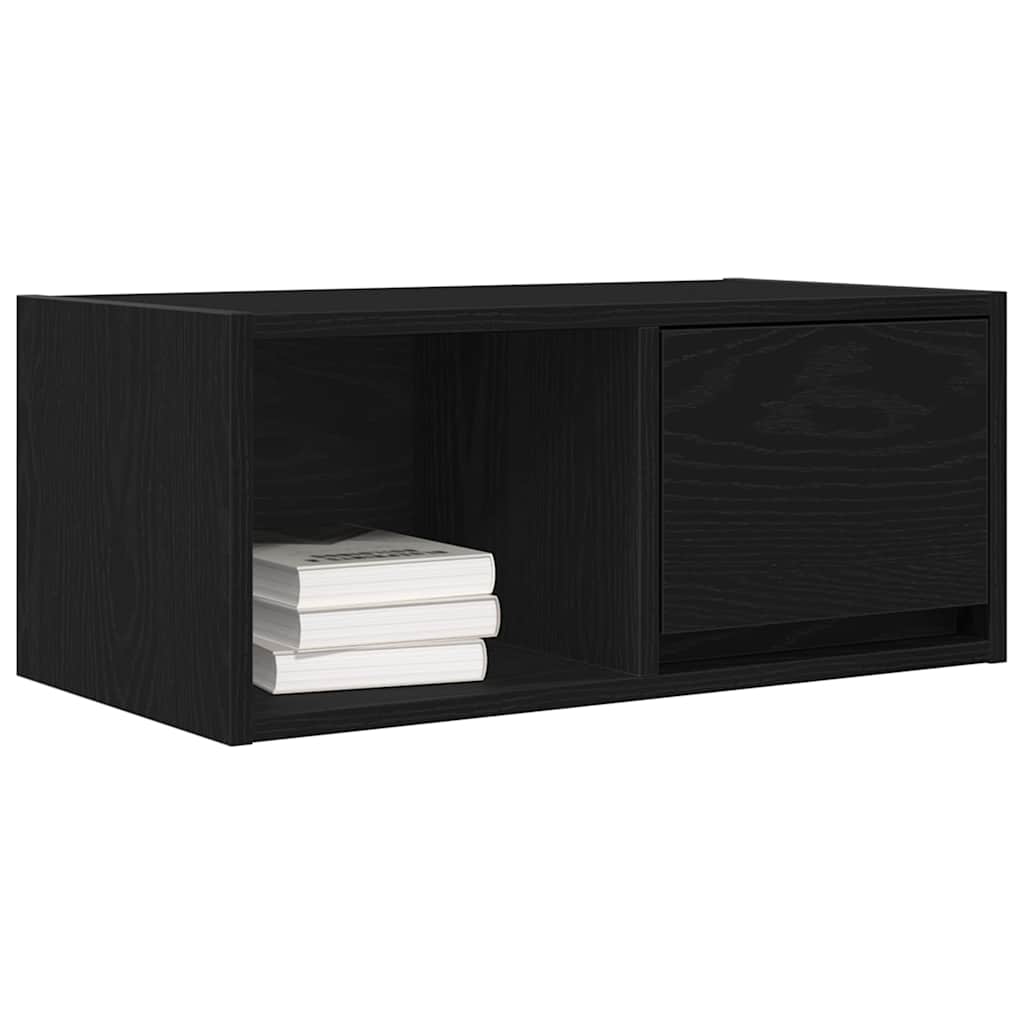 Mobile Porta TV Rovere Nero 60x31x25,5 cm in Legno Multistrato