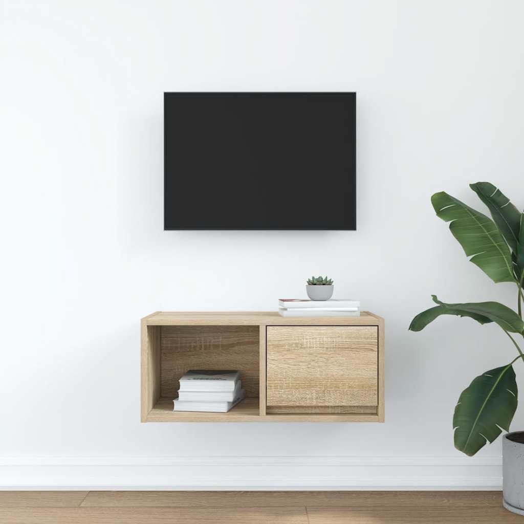 Mobile Porta TV Rovere Sonoma 60x31x25,5 cm Legno Multistrato