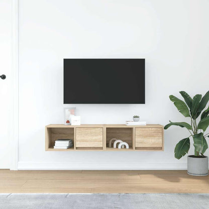 Mobili TV 2 pz Rovere Sonoma 60x31x25,5 cm in Legno Multistrato