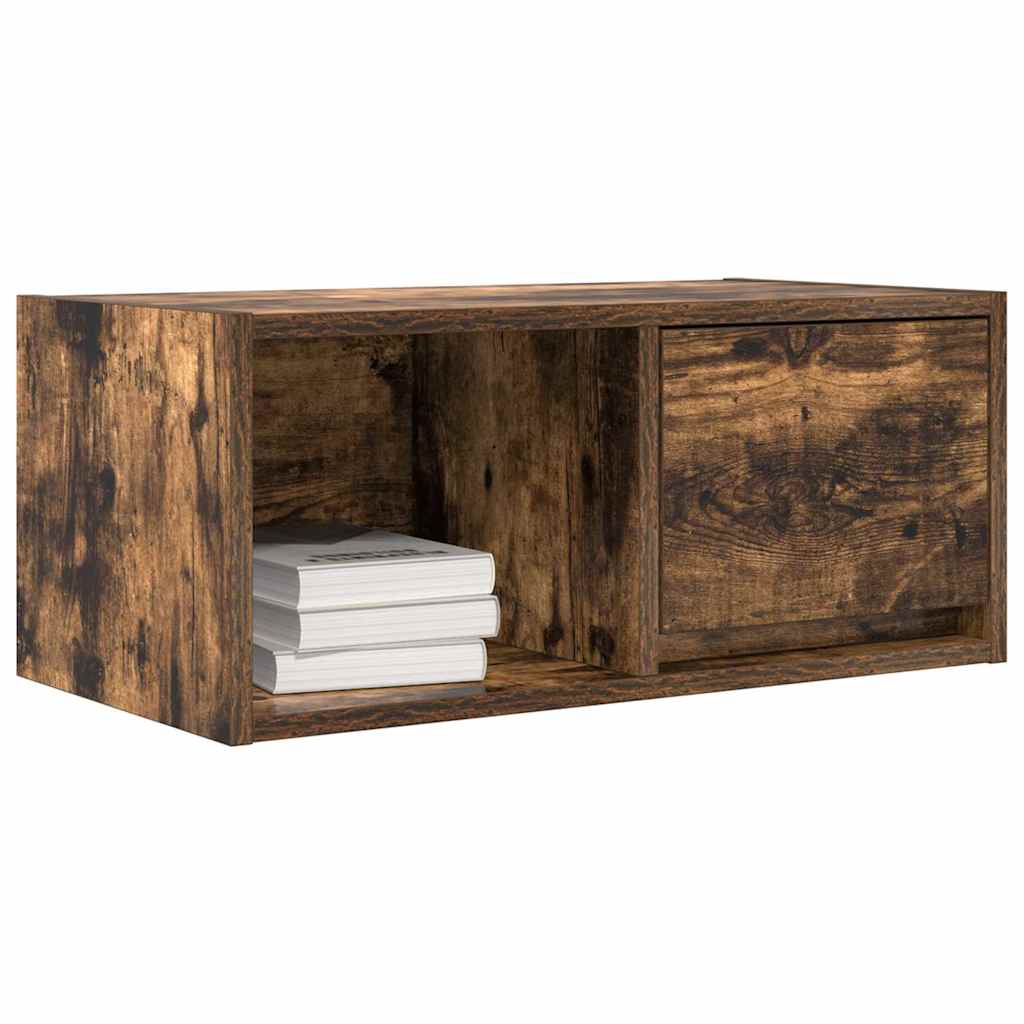 Mobile Porta TV Rovere Fumo 60x31x25,5 cm in Legno Multistrato