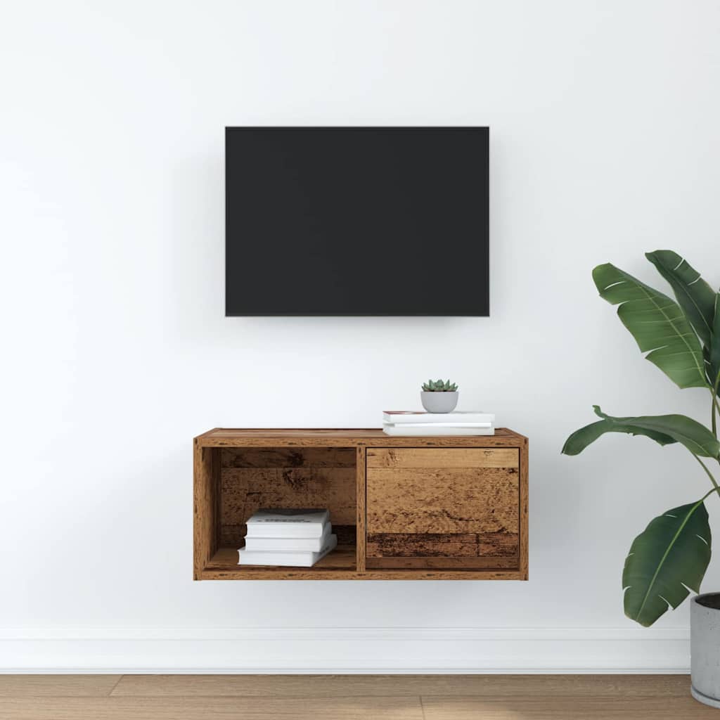 Mobile Porta TV Legno Antico 60x31x25,5 cm Legno Multistrato