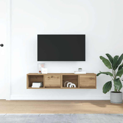 Mobili Porta TV 2 pz Rovere Artigianale 60x31x25,5cm Truciolato