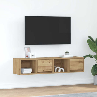 Mobili Porta TV 2 pz Rovere Artigianale 60x31x25,5cm Truciolato