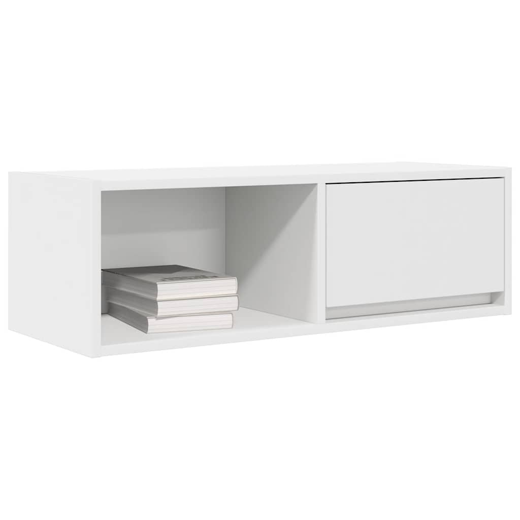 Mobile Porta TV Bianco 80x31x25,5 cm in Legno Multistrato