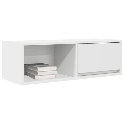 Mobili TV a Parete 2pz Bianchi 80x31x25,5 cm Legno Multistrato
