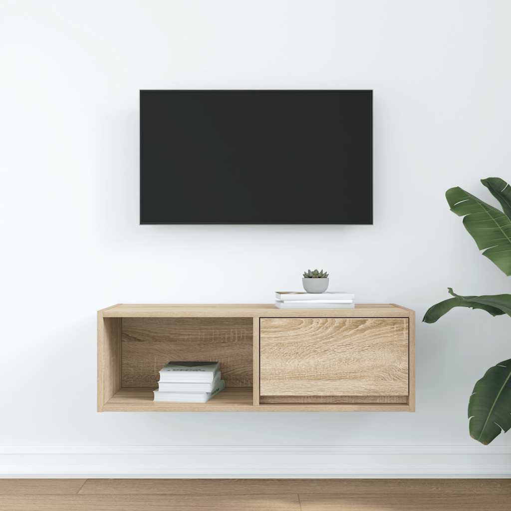 Mobile Porta TV Rovere Sonoma 80x31x25,5 cm Legno Multistrato
