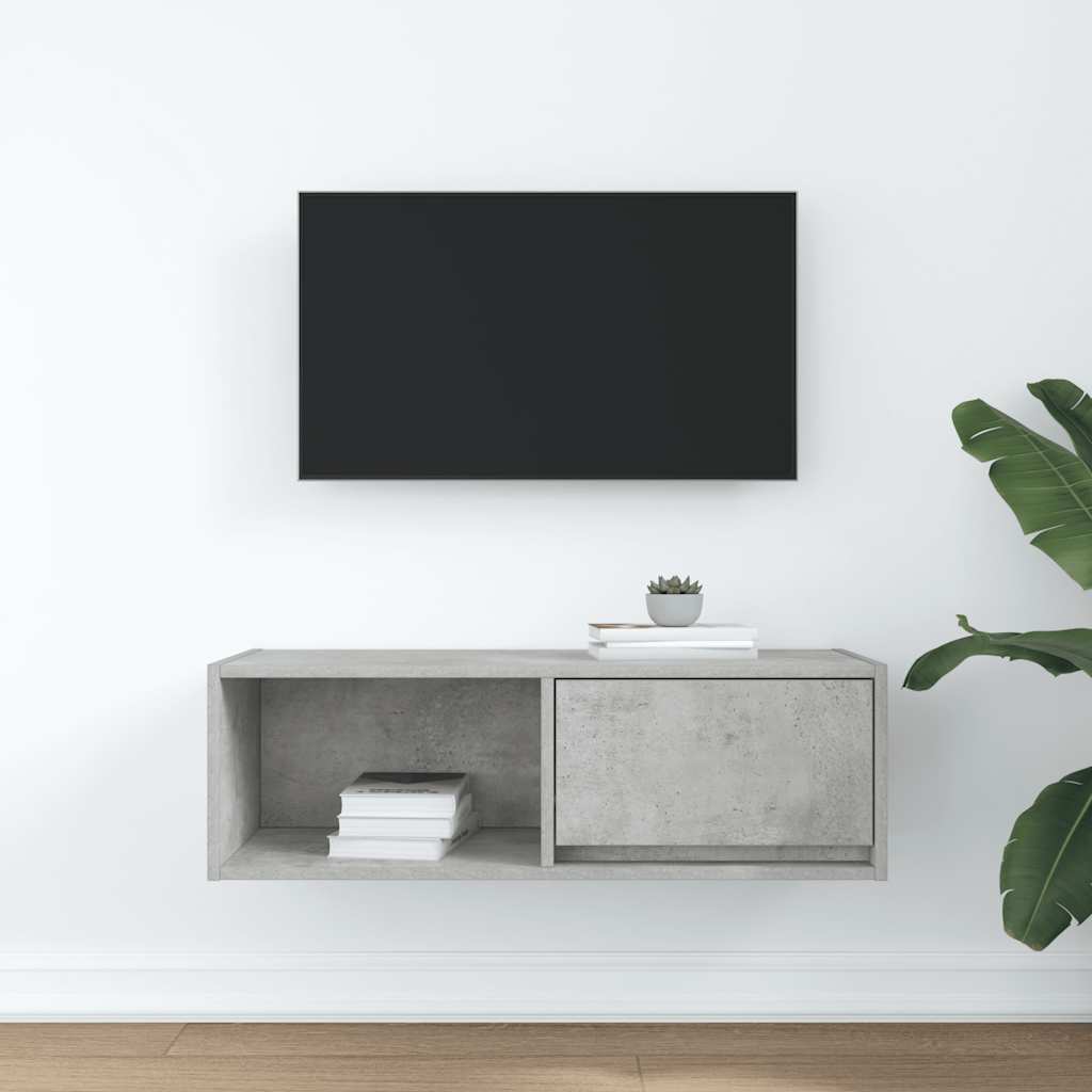 Mobile per TV Grigio Cemento 80x31x25,5 cm Legno Multistrato