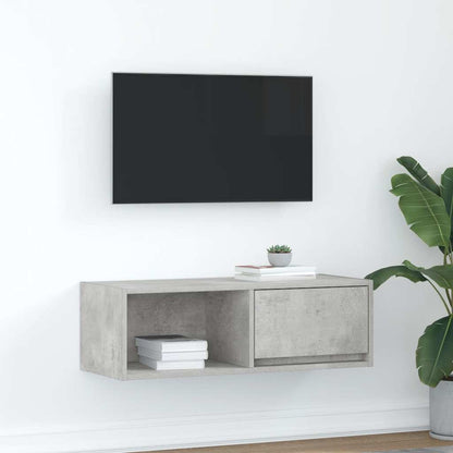 Mobile per TV Grigio Cemento 80x31x25,5 cm Legno Multistrato