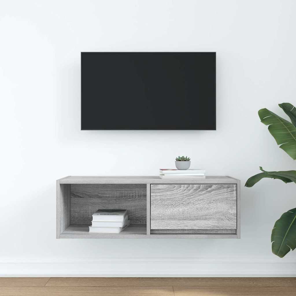 Mobile Porta TV Grigio Sonoma 80x31x25,5 cm Legno Multistrato