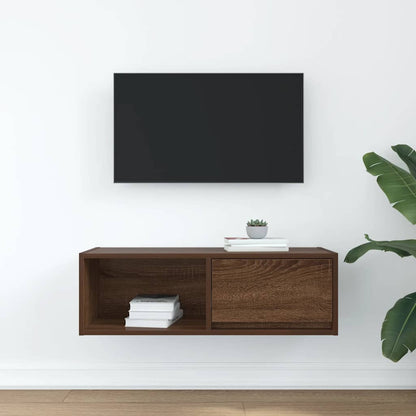 Mobile Porta TV Rovere Marrone 80x31x25,5 cm Legno Multistrato