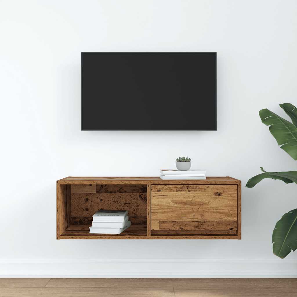 Mobile Porta TV Legno Antico 80x31x25,5 cm Legno Multistrato