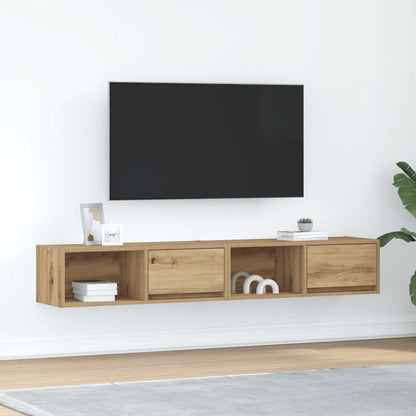 Mobili Porta TV 2 pz Rovere Artigianale 80x31x25,5cm Truciolato