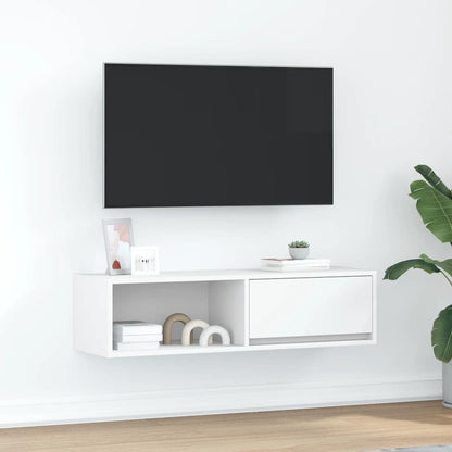 Mobile Porta TV Bianco 100x31x25,5 cm in Legno Multistrato