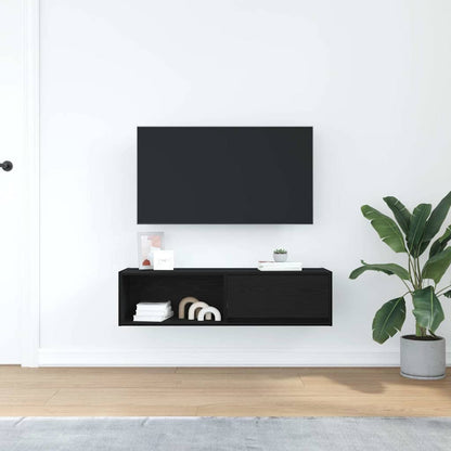 Mobile Porta TV Rovere Nero 100x31x25,5 cm in Legno Multistrato