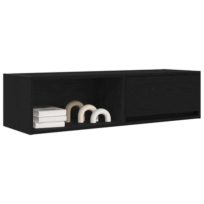 Mobili TV 2 pz Rovere Nero 100x31x25,5 cm in Legno Multistrato