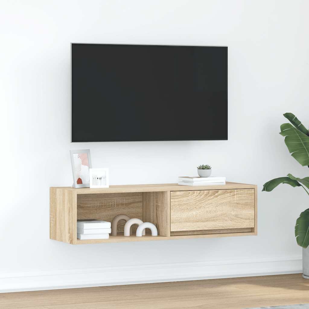 Mobile Porta TV Rovere Sonoma 100x31x25,5 cm Legno Multistrato