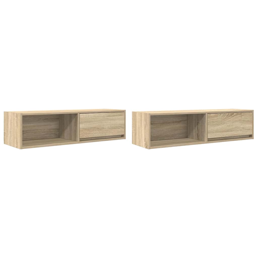 Mobili TV 2 pz Rovere Sonoma 100x31x25,5cm in Legno Multistrato