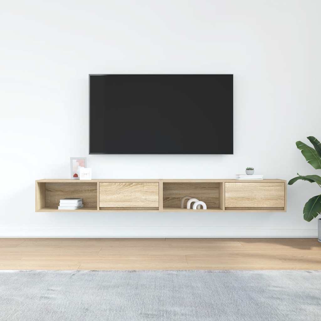 Mobili TV 2 pz Rovere Sonoma 100x31x25,5cm in Legno Multistrato