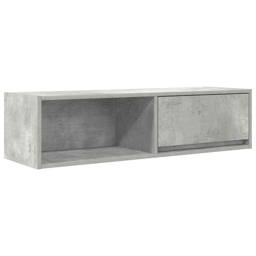 Mobile TV Grigio Cemento 100x31x25,5 cm Legno Multistrato