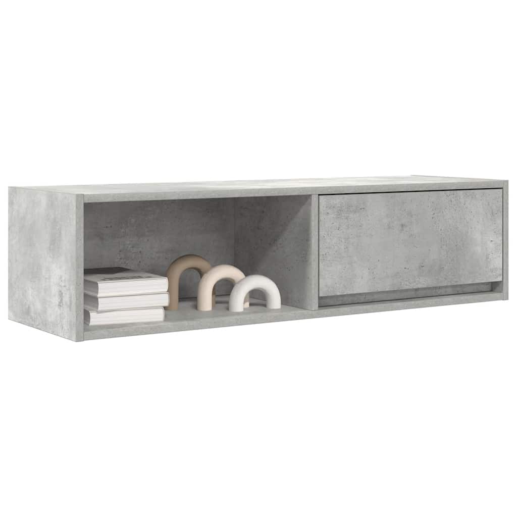 Mobile TV Grigio Cemento 100x31x25,5 cm Legno Multistrato
