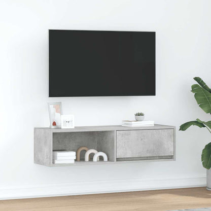 Mobile TV Grigio Cemento 100x31x25,5 cm Legno Multistrato