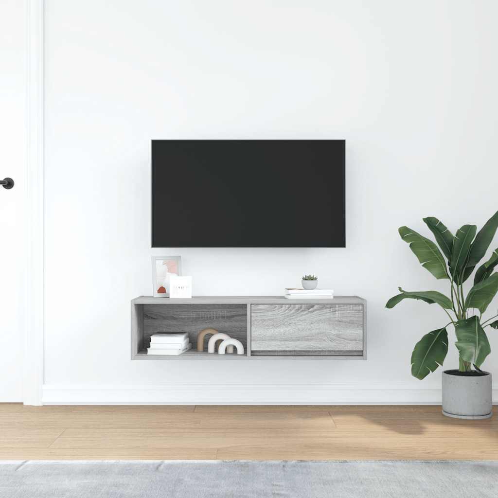 Mobile TV Grigio Sonoma 100x31x25,5 cm in Legno Multistrato