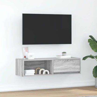 Mobile TV Grigio Sonoma 100x31x25,5 cm in Legno Multistrato