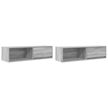 Mobili TV 2pz Grigio Sonoma 100x31x25,5 cm Legno Multistrato