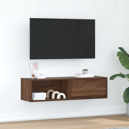 Mobile TV Rovere Marrone 100x31x25,5 cm in Legno Multistrato